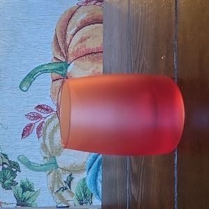 Partylite 3.5" Orange Glass Candle Holder ~ NEW